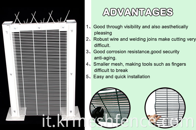 Hot sale anti climb steel mesh prison fencing